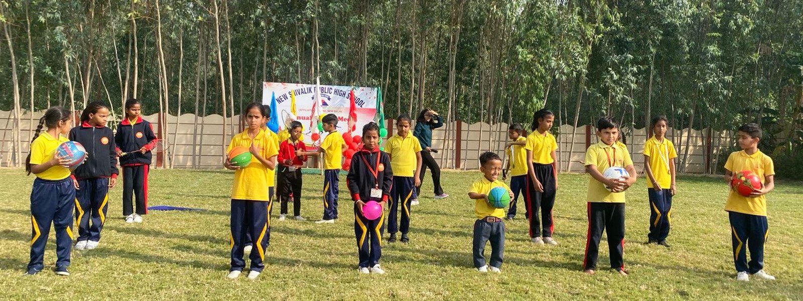 Students at New Shivalik Public High School